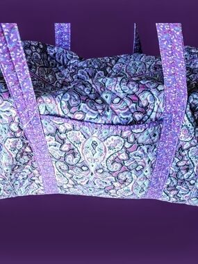 Vera Bradley Large Travel Duffel Bag "Floral Swirls"